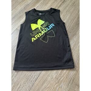 Under Armour Boys Size 5 Black Tank Top EUC